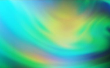 Açık mavi, yeşil vektör renkli bulanık arkaplan. Açık mavi, yeşil vektör parlak dokuyu bulanıklaştırdı. Gradyan tasarımlı, soyut, ışıltılı çizimler. Tasarımının yeni yolu.