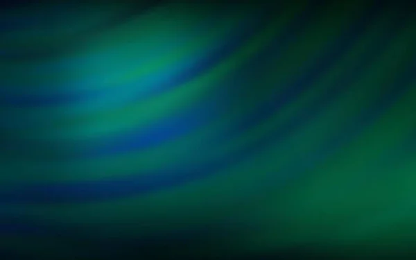 Bleu Foncé Motif Vectoriel Vert Avec Des Lignes Irisées Bleu — Image vectorielle