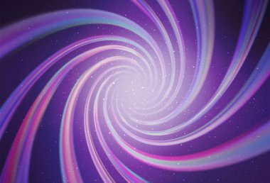 Gece gökyüzü yıldızlı açık mor vektör deseni. Gece gökyüzü yıldızlı açık mor vektör deseni. Bulanık dekoratif tasarım galaksi yıldızlarıyla basit bir stilde. İş ilanınız için akıllı tasarım.