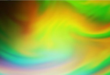 Açık yeşil, sarı vektör bulanık şablon. Açık yeşil, sarı vektör renkli soyut arkaplan. Parlak renkli bir illüstrasyon. İşiniz için yeni tasarım.