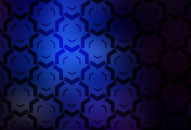 Eğri çizgileri olan koyu mavi vektör arkaplan. Eğri çizgileri olan koyu mavi vektör arkaplan. Renkli çizgileri ve şekilleri olan bir örnek. İşiniz için en renkli tasarım..