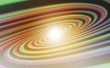 Gece gökyüzü yıldızlı koyu sarı vektör deseni. Gece gökyüzü yıldızlı koyu sarı vektör deseni. Soyut şablonda gökyüzü yıldızlarıyla parlayan illüstrasyon. Fütürist reklamlar ve kitapçıklar için şablon.