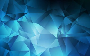 Koyu mavi vektör çokgen arka plan. Koyu mavi vektör çokgen arka plan. Origami stilinde gradyan ile yaratıcı geometrik illüstrasyon. Marka kitabınız için yeni şablon.