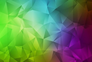 Açık pembe, yeşil vektör eğimli üçgen şablonu. Açık pembe, yeşil vektör eğimli üçgen şablonu. Üçgenli renkli soyut çizimler. Pankartın için tamamen yeni bir şablon.