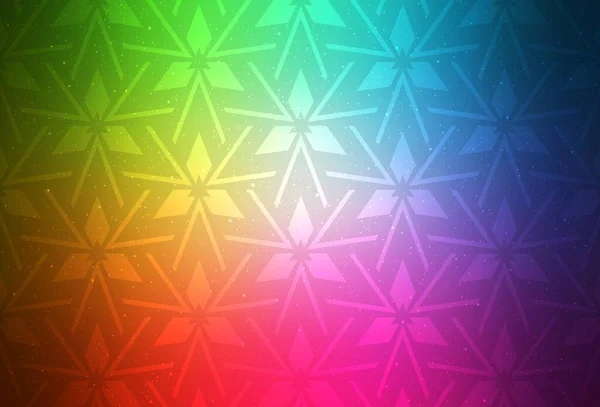 三角形の光多色ベクトル背景 三角形の光多色ベクトル背景 抽象的な背景にカラフルなグラデーションで三角形 壁紙のテンプレート — ストックベクタ