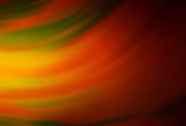 Bükülmüş çizgileri olan koyu turuncu vektör şablonu. Bükülmüş çizgileri olan koyu turuncu vektör şablonu. Çağdaş gradyan soyut çizgileri olan çizimler. İş tasarımınız için soyut biçim.