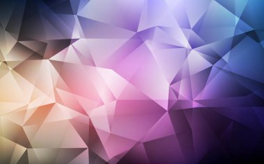 Koyu pembe, sarı vektör çokgen çizimi. Koyu pembe, sarı vektör çokgen çizimi. Gradyanı olan üçgen geometrik örnek. Dizaynınız için üçgen desen.