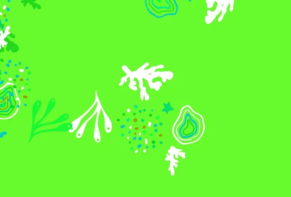 Светло Зеленый Векторный Узор Случайными Формами Иллюстрация Красочными Градиентными Формами — стоковый вектор