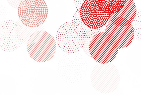 Patrón Vectorial Rojo Claro Con Esferas Hermosa Ilustración Color Con — Vector de stock