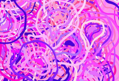 Açık Mor, rastgele şekilli pembe vektör deseni. Renkli rastgele şekillerle modern soyut illüstrasyon. Kartvizitiniz için modern tasarım.