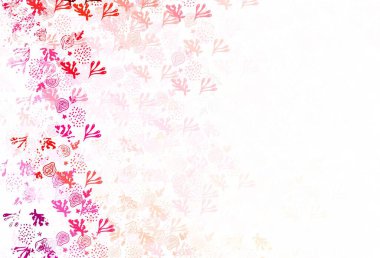 Soyut biçimlerde açık pembe vektör dokusu. Soyut gradyan şekilli basit renkli çizimler. Kartvizitiniz için modern tasarım.