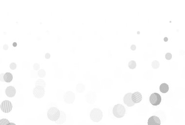 Kabarcıklı Light Gray vektör arkaplanı. Soyut arka planda bulanık kabarcıklar ve renkli gradyan. Fütürist reklamlar ve kitapçıklar için şablon.