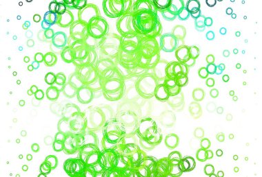 Dairesel açık yeşil vektör şablonu. Bulanık dekoratif tasarım baloncuklu soyut tarzda. İş ilanınız için tasarım.