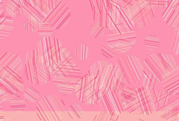 Modelo Vetor Rosa Claro Com Círculos Ilustração Abstrata Com Bolhas — Vetor de Stock