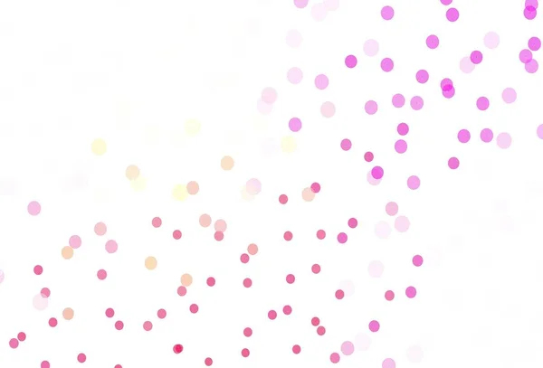 Ljusrosa Gul Vektorstruktur Med Färgade Snöflingor Glitter Abstrakt Illustration Med — Stock vektor