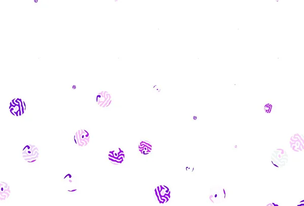 Luz Plantilla Vectorial Púrpura Con Círculos Ilustración Con Conjunto Círculos — Archivo Imágenes Vectoriales
