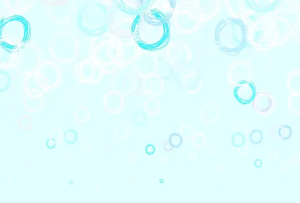 Hellblaue Vektorschablone Mit Kreisen Schöne Farbige Illustration Mit Verschwommenen Kreisen — Stockvektor