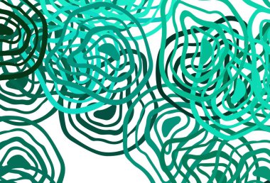 Eğimli çizgileri olan açık yeşil vektör deseni. Eğilimli soyut bir çizim. Marka kitabı için şık bir desen.