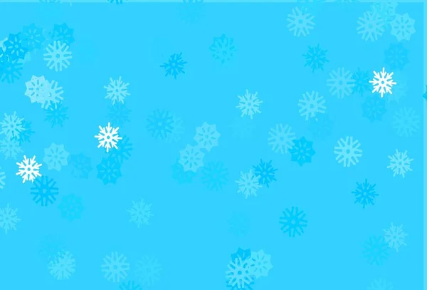 Tapa Vectorial Azul Claro Con Hermosos Copos Nieve Ilustración Abstracta — Archivo Imágenes Vectoriales