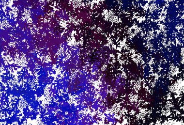 Koyu pembe, kaotik şekilli mavi vektör şablonu. Rastgele şekillerle soyut tarzda dekoratif tasarım. Bir cep telefonu için arka plan.