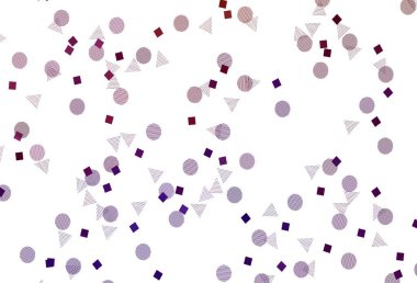 Açık Pembe, sarı vektör dokusu, daire şeklinde ve küp şeklinde. Daireler, çizgiler, rengarenk eşkenar dörtgenler. Reklamlar için desen.