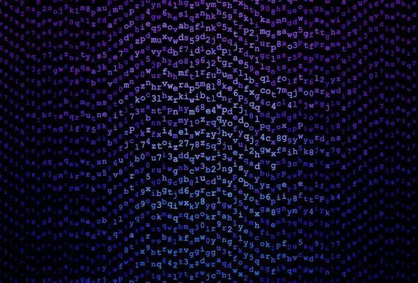 ダークピンク ラテン文字の青いベクトルレイアウト 抽象的なテンプレート上のAbc記号で輝くイラスト 小冊子や教育のチラシのパターン — ストックベクタ