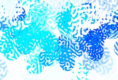 Kaotik şekilli açık mavi vektör şablonu. Soyut tarzda rengarenk gradyan şekilleri olan bir resim. Kartvizitiniz için modern tasarım.