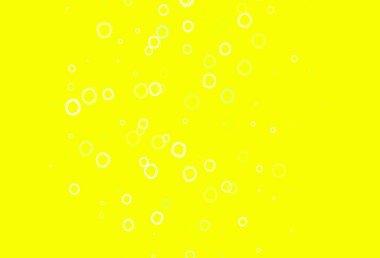 Açık yeşil, daire şekilli sarı vektör düzeni. Parlak renkli soyut çemberlerin olduğu bir resim. Marka kitabınız için yeni şablon.