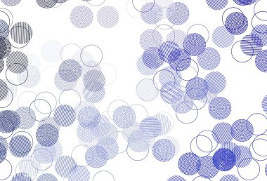 Çember şekilli açık mor vektör düzeni. Parlak renkli soyut çemberlerin olduğu bir resim. Fütürist reklamlar ve kitapçıklar için şablon.