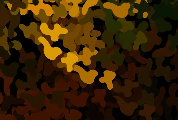 Texture Vectorielle Vert Foncé Jaune Avec Des Formes Abstraites Formes — Image vectorielle