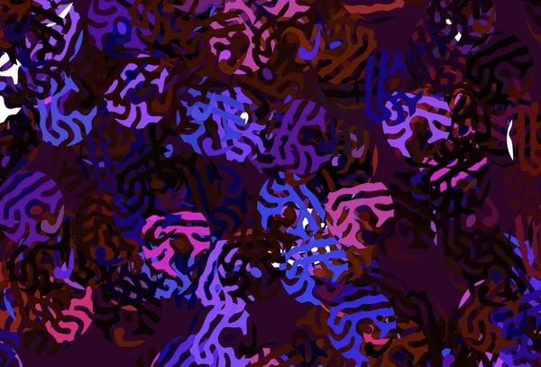 Azul Escuro Padrão Vetorial Vermelho Com Formas Aleatórias Ilustração Abstrata —  Vetores de Stock