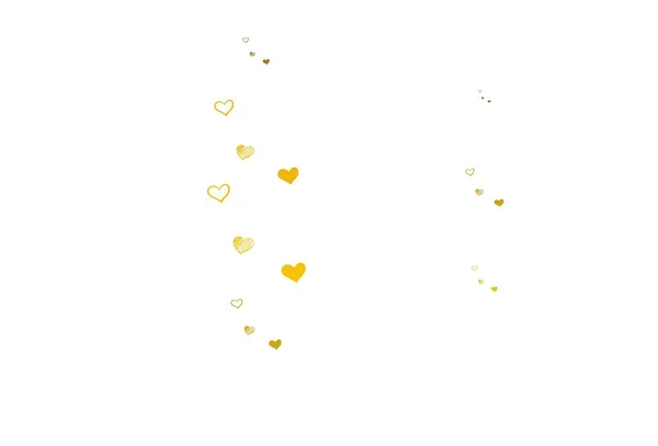 Світло Зелений Жовтий Векторний Фон Червами Сяючий Малюнок Серцем Абстрактному — стоковий вектор