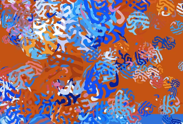 Azul Claro Textura Vectorial Roja Con Formas Abstractas Ilustración Con — Vector de stock