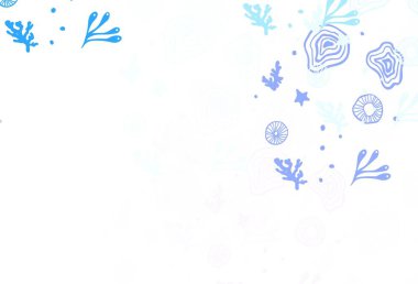 Açık mavi, soyut şekilli kırmızı vektör arkaplan. Soyut gradyan şekilli basit renkli çizimler. Duvar kağıtları için zarif tasarım.