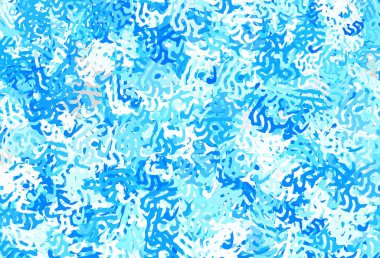 Kaotik şekilli açık mavi vektör şablonu. Rastgele şekillerle soyut tarzda dekoratif tasarım. Web siteniz için basit tasarım.