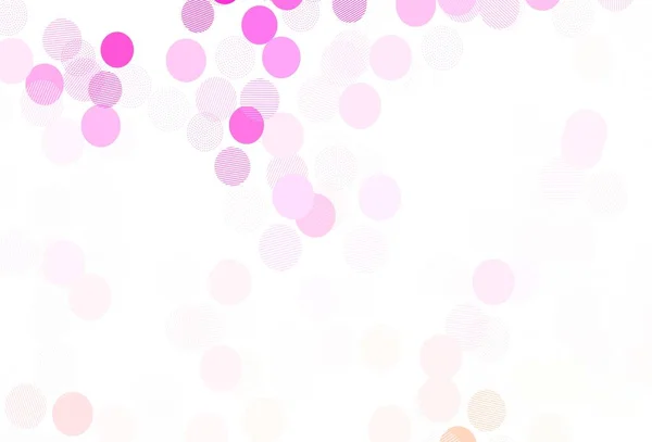 Светло Розовая Желтая Векторная Текстура Дисками Размытые Пузыри Абстрактном Фоне — стоковый вектор
