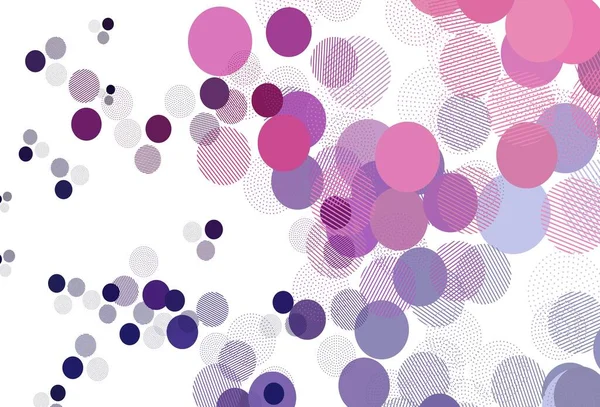 Светло Фиолетовый Векторный Фон Пузырями Красивая Цветная Иллюстрация Размытыми Кругами — стоковый вектор