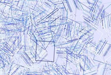 Dairesel çokgen biçimli hafif Mor vektör arkaplanı. Çemberler, üçgenler ve küplerle soyut gradyan çizimi. Poster ve afiş için en iyi tasarım.