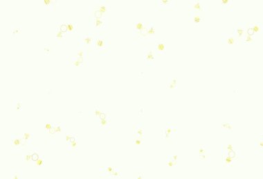 Açık yeşil, kristalli sarı vektör şablonu, daireler. Çemberler, soyut arkaplan çizgileri ve renkli gradyanlar. Reklamlarınız için akıllı tasarım.