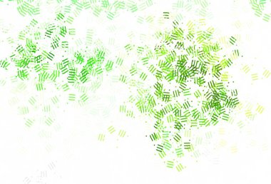 Açık yeşil vektör arkaplanı, düz çizgiler, noktalar. Çizgilerle modern geometrik soyut çizim. Güzel geçmişiniz için şablon.