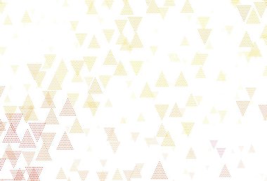 Açık pembe, sarı vektör arkaplan üçgenler, daireler. Renkli noktalı modern soyut çizimler. Web siteleri için desen.
