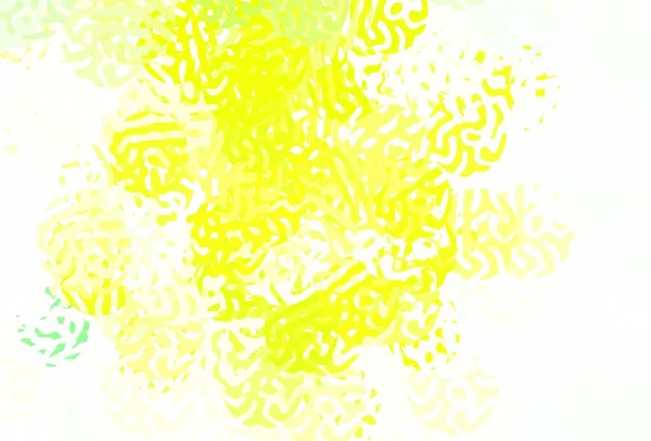 Verde Claro Fondo Vector Amarillo Con Formas Abstractas Ilustración Colorida — Archivo Imágenes Vectoriales