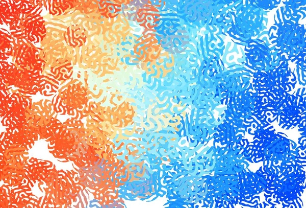 Bleu Clair Motif Vectoriel Rouge Avec Des Formes Aléatoires Formes — Image vectorielle
