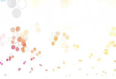 Lekeli hafif turuncu vektör arkaplanı. Doğa tarzında renkli baloncuklu soyut illüstrasyon. Güzel web siteleri için desen.