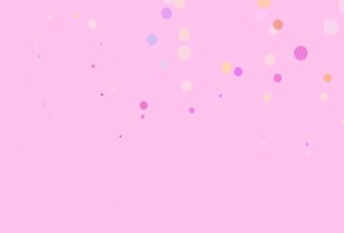 Açık mavi, küreli sarı vektör deseni. Renkli su damlaları olan modern soyut çizimler. Duvar kağıtlarının dokusu için desen.