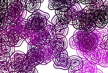 Bükülmüş çizgileri olan açık pembe vektör şablonu. Soyut ve gradyan renkte renkli çizimler. Tasarımınız için tamamen yeni bir şablon.