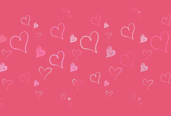 Açık Pembe Sarı Vektör Dokusu Güzel Kalpleri Var Sevgililer Günü — Stok Vektör