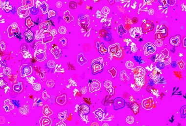 Açık mavi, soyut şekilli kırmızı vektör arkaplan. Renkli rastgele şekillerle modern soyut illüstrasyon. Web siteniz için basit tasarım.