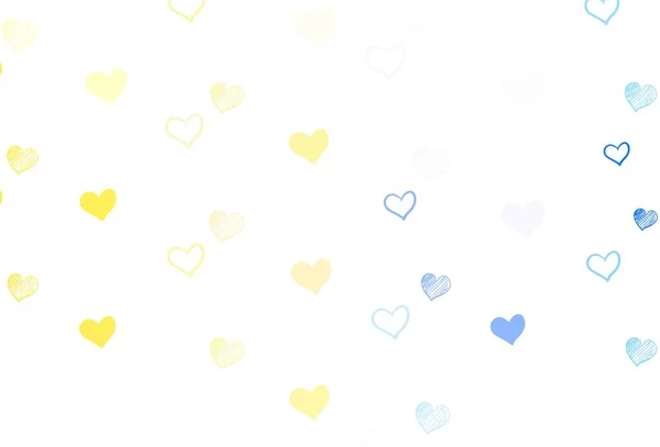Hellbrauner Vektorhintergrund Mit Leuchtenden Herzen Illustration Mit Verliebten Herzen Zum — Stockvektor