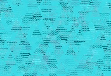 Açık Pembe, çizgileri ve daireleri olan mavi vektör arkaplanı. Noktalı, soyut şekilli dekoratif tasarım. İniş sayfası için modern şablon.